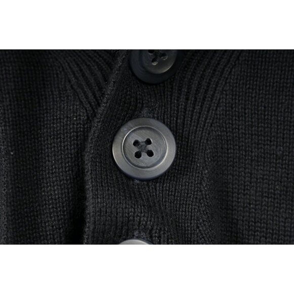 Grayson & Dunn Mens Henley Pullover Sweater Hoodie Medium Navy Blue Stretch - Picture 3 of 11